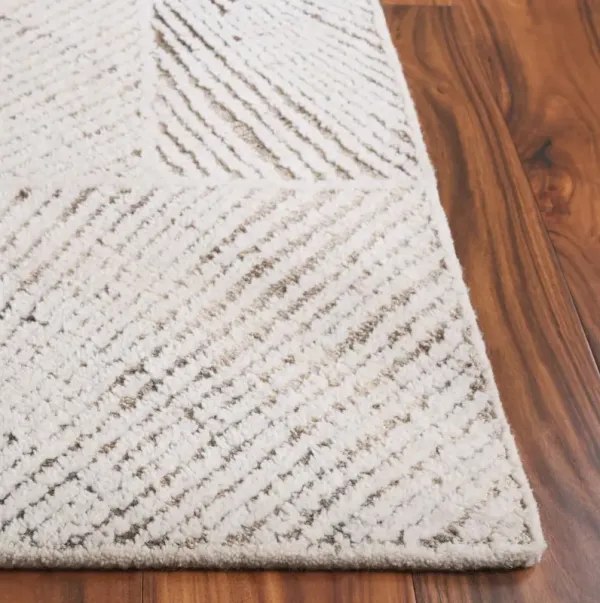 Harvey Hand Tufted Rug, Ivory/Brown