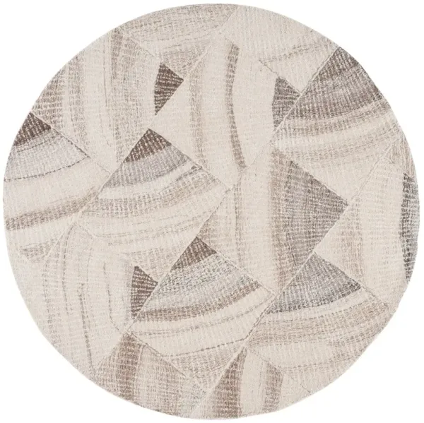 Harvey Hand Tufted Rug, Ivory/Brown