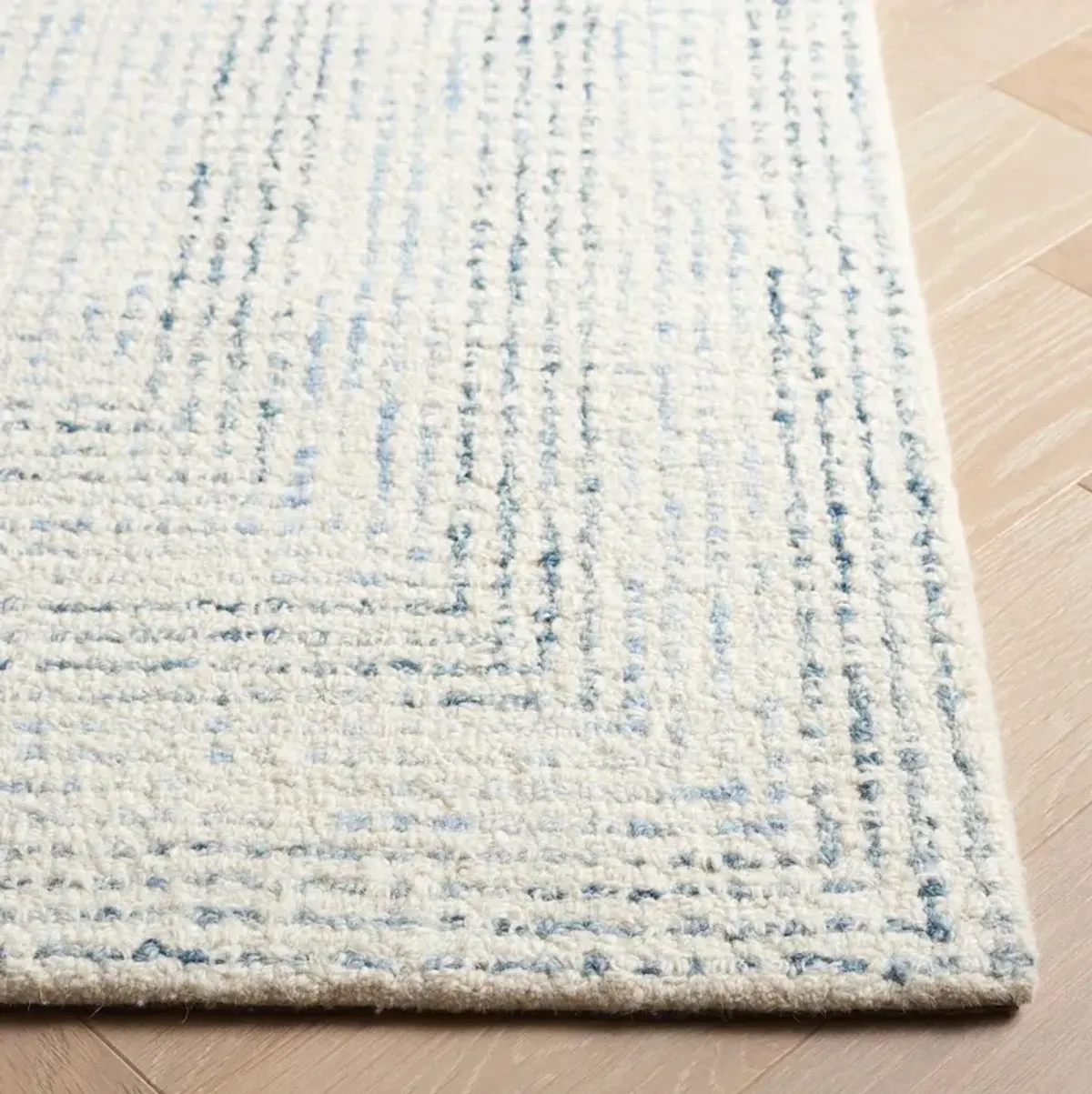 Ronen Hand Tufted Rug, Ivory/Blue