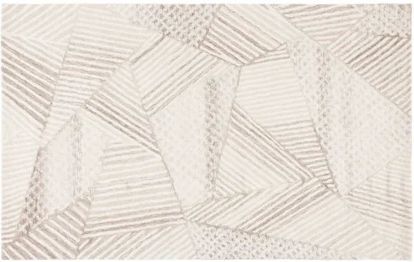 Zimri Hand Tufted Rug, Ivory/Light Brown