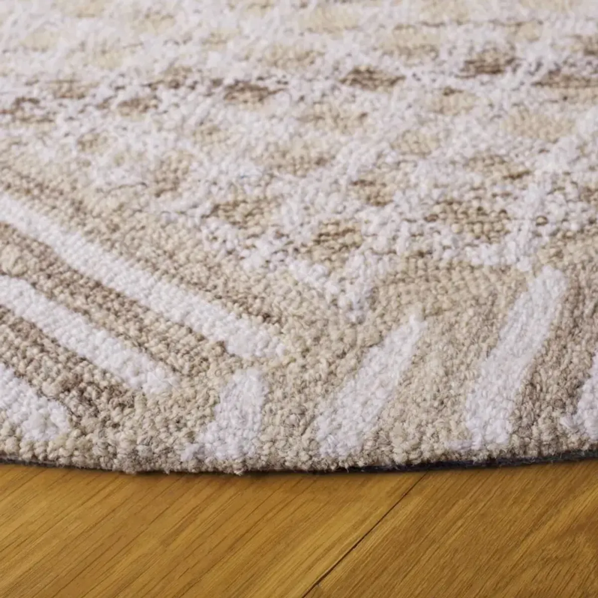 Zimri Hand Tufted Rug, Ivory/Light Brown