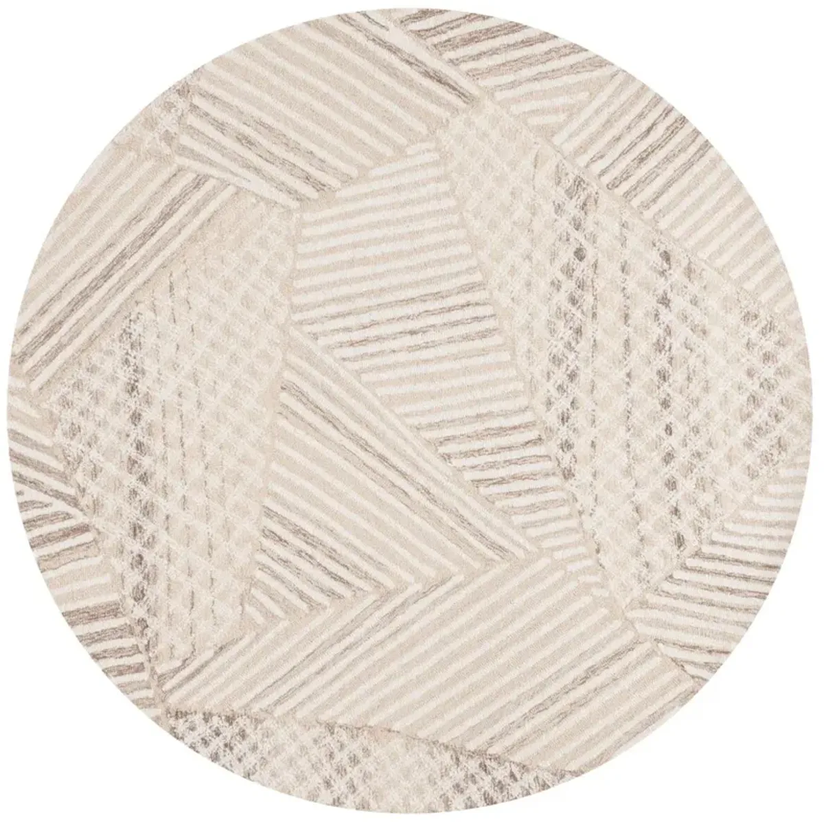 Zimri Hand Tufted Rug, Ivory/Light Brown