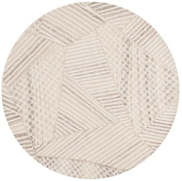 Zimri Hand Tufted Rug, Ivory/Light Brown