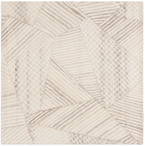 Zimri Hand Tufted Rug, Ivory/Light Brown