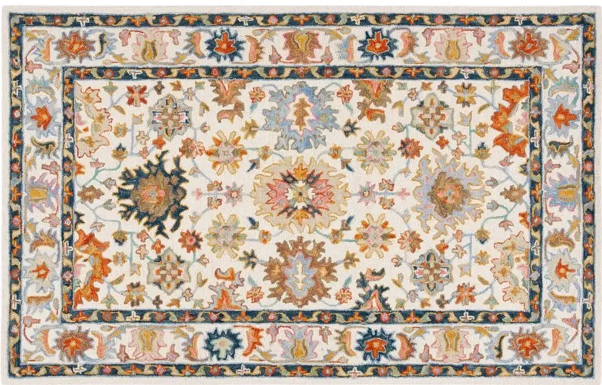 Wiley Hand Tufted Rug, Ivory/Blue