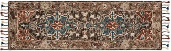 Ellis Hand Tufted Rug, Charcoal/Light Brown
