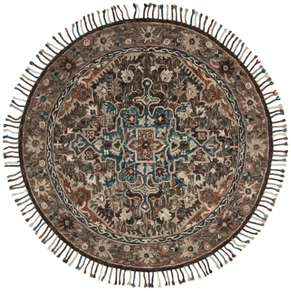 Ellis Hand Tufted Rug, Charcoal/Light Brown