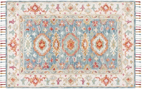 Rylee Hand Tufted Wool Rug, Blue