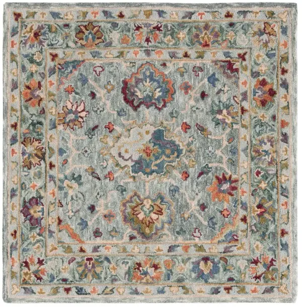 Kenneth Hand Tufted Rug, Grey/Green