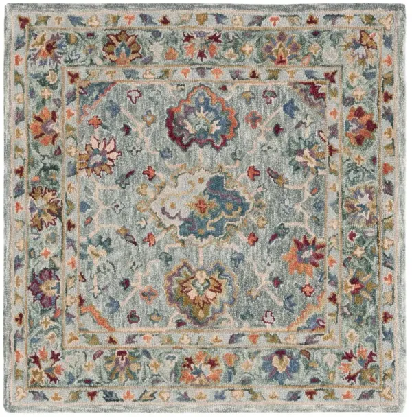 Kenneth Hand Tufted Rug, Grey/Green