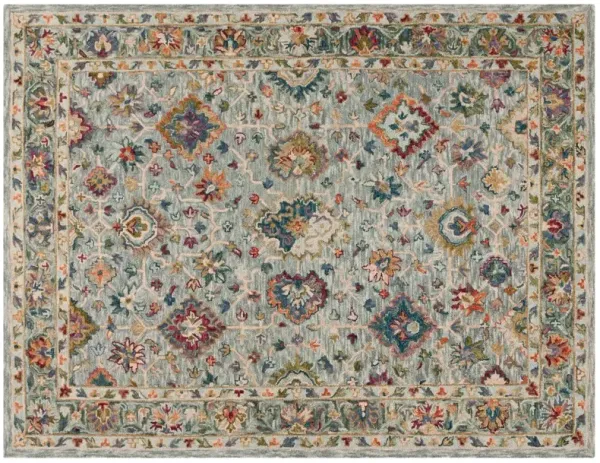 Kenneth Hand Tufted Rug, Grey/Green