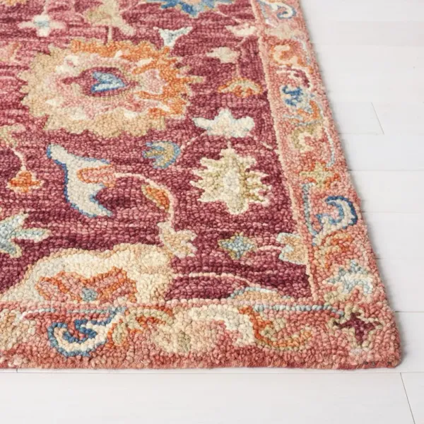 Calliope Hand Tufted Rug, Red/Pink