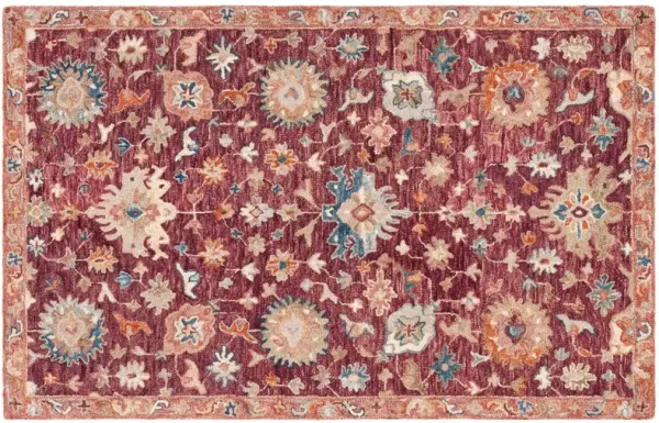 Calliope Hand Tufted Rug, Red/Pink