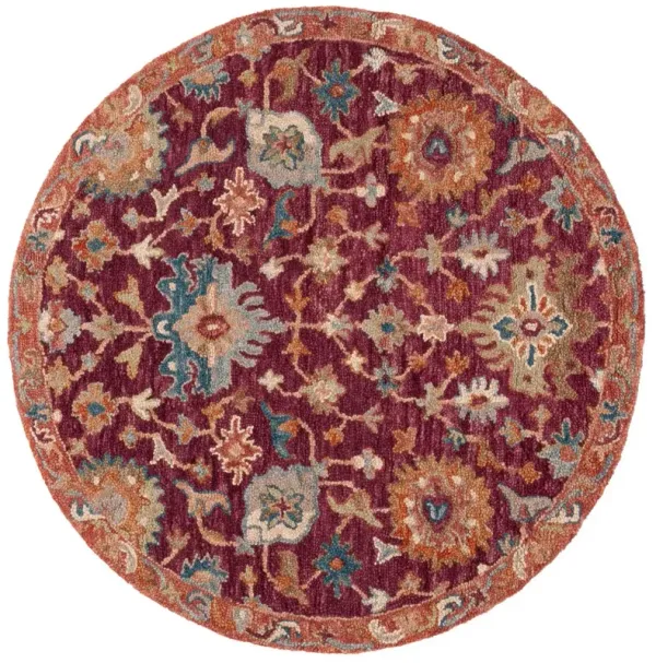 Calliope Hand Tufted Rug, Red/Pink