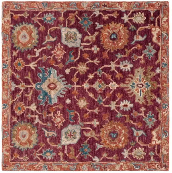 Calliope Hand Tufted Rug, Red/Pink