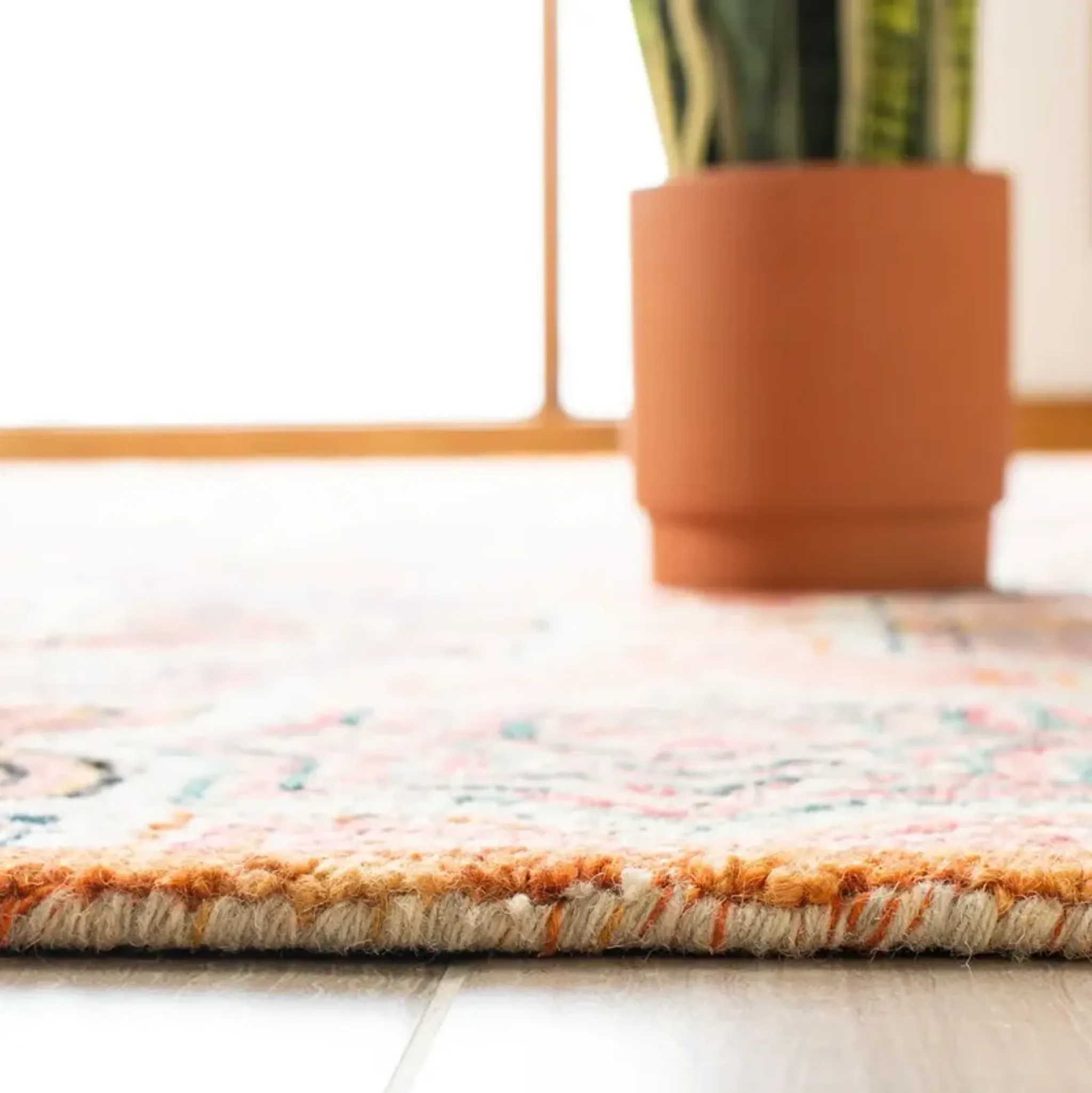 Phil Hand Tufted Rug Pink Orange One Kings Lane | Furniture.com