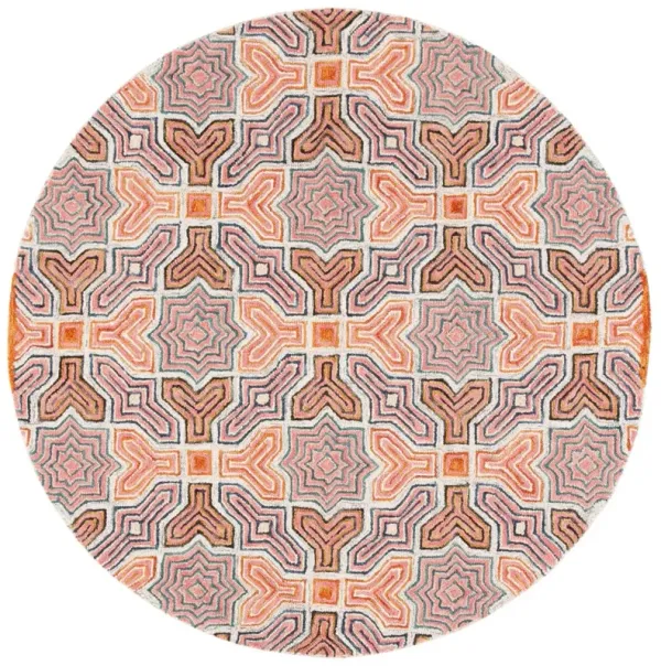 Phil Hand Tufted Rug, Pink/Orange