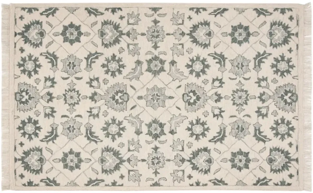 Hans Hand Tufted Rug, Green/Grey