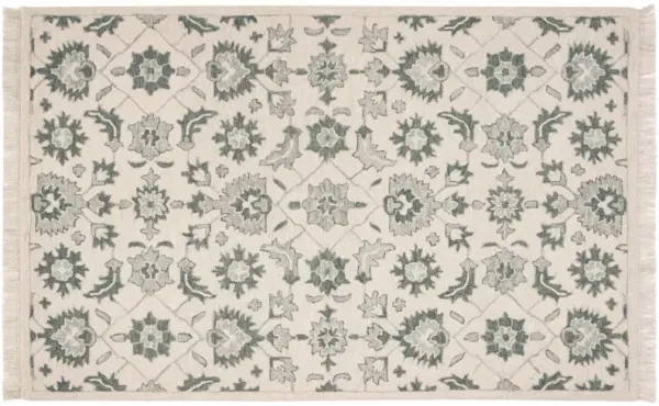 Hans Hand Tufted Rug, Green/Grey