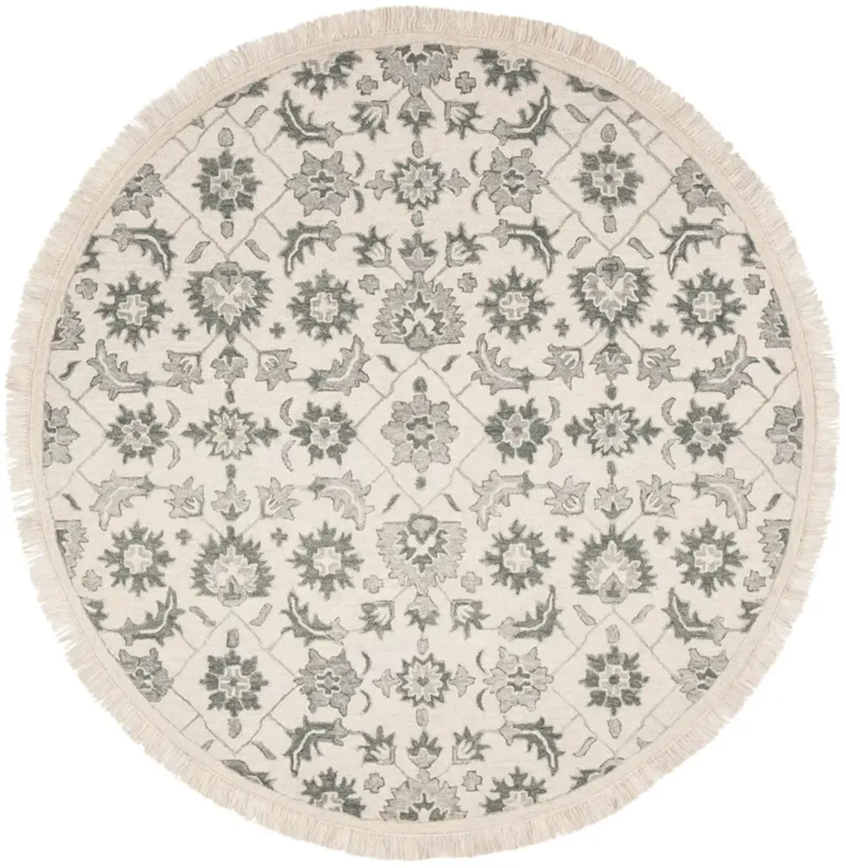 Hans Hand Tufted Rug, Green/Grey
