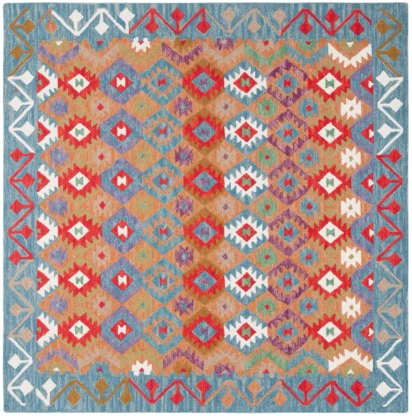 Marigold Hand Tufted Rug, Light Blue/Beige