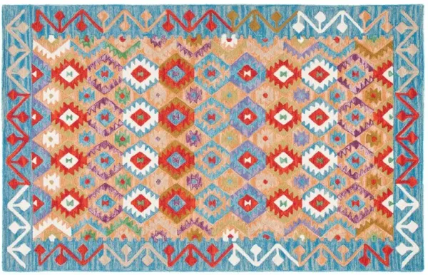 Marigold Hand Tufted Rug, Light Blue/Beige