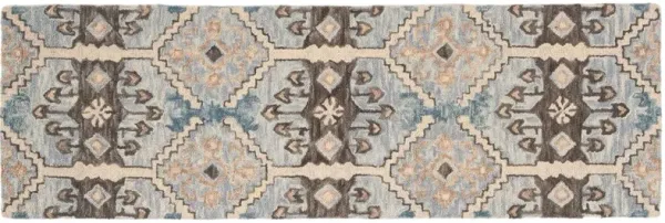 Huron Hand Tufted Rug, Light Blue/Cream