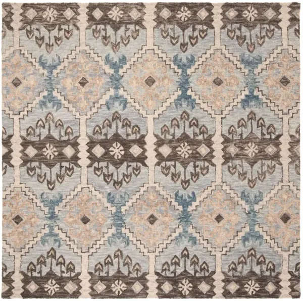 Huron Hand Tufted Rug, Light Blue/Cream