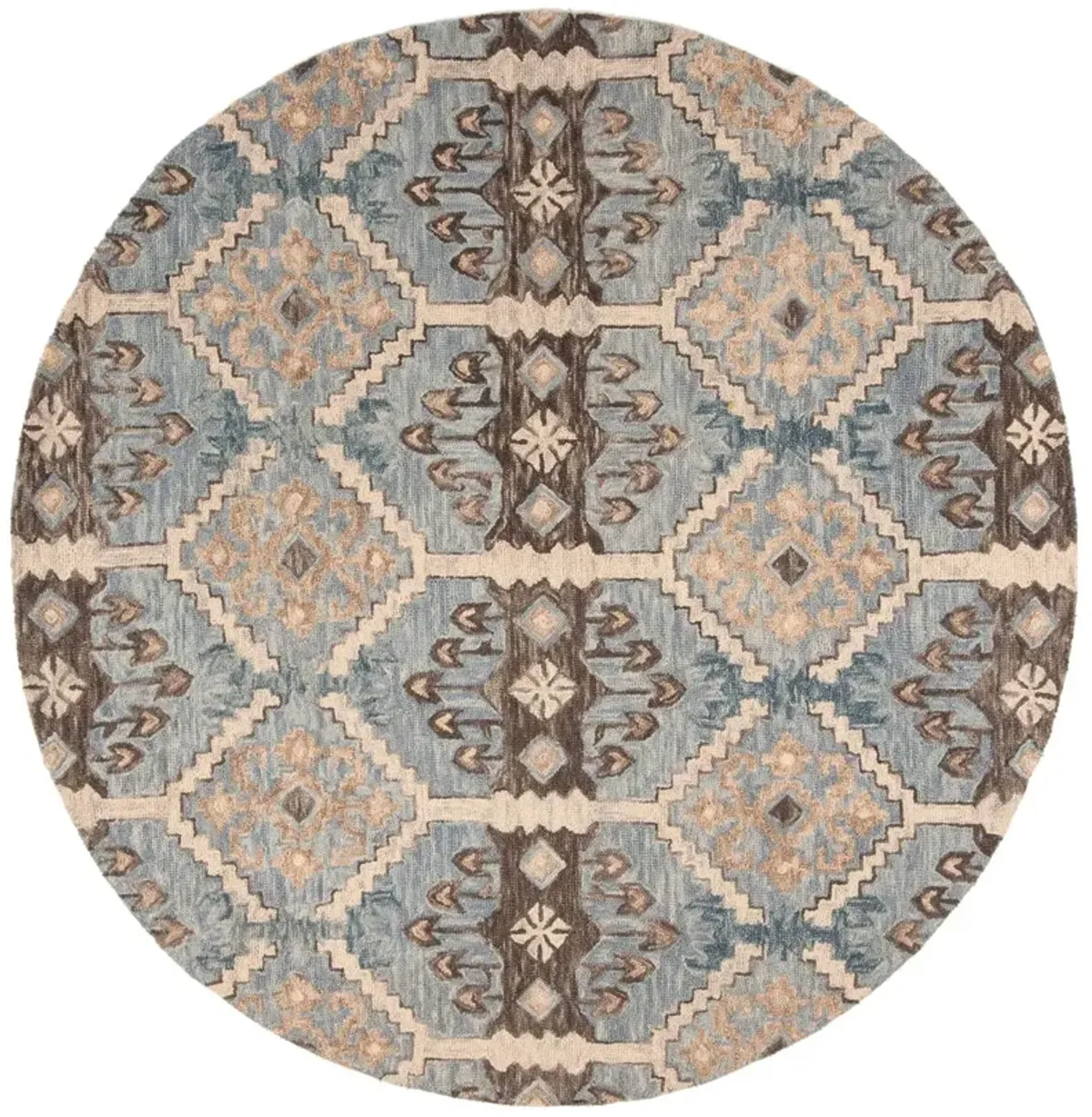 Huron Hand Tufted Rug, Light Blue/Cream