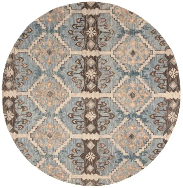 Huron Hand Tufted Rug, Light Blue/Cream
