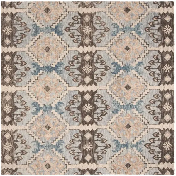 Huron Hand Tufted Rug, Light Blue/Cream