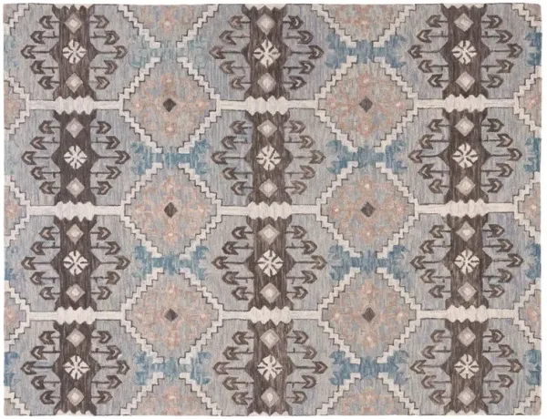 Huron Hand Tufted Rug, Light Blue/Cream