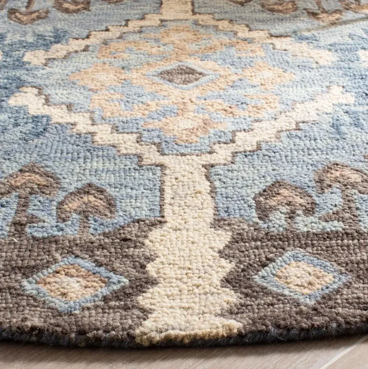 Huron Hand Tufted Rug, Light Blue/Cream