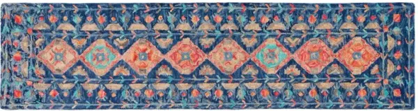 Mariposa Hand Tufted Rug, Navy/Orange