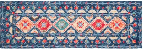 Mariposa Hand Tufted Rug, Navy/Orange
