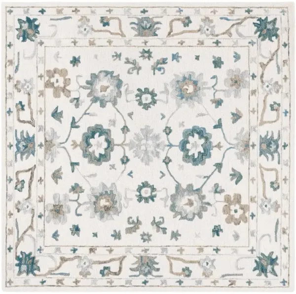 Marlowe Hand Tufted Rug, Ivory/Blue