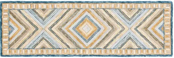 Nova Hand Tufted Rug, Navy/Gold