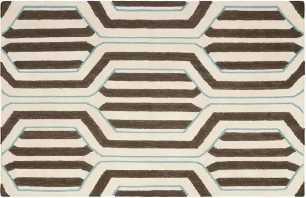 Olive Hand Woven Rug, Ivory/Multi