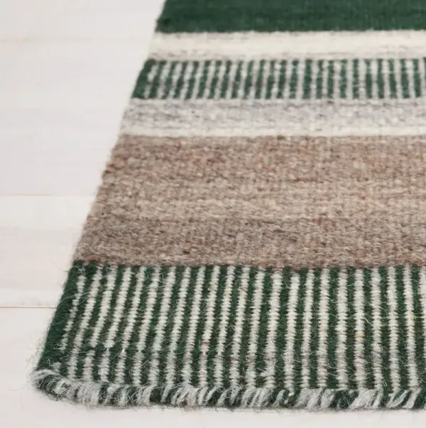 Ottilie Hand Woven Rug, Green/Grey