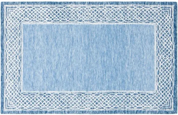 Tabby Hand Tufted Rug, Blue/Ivory