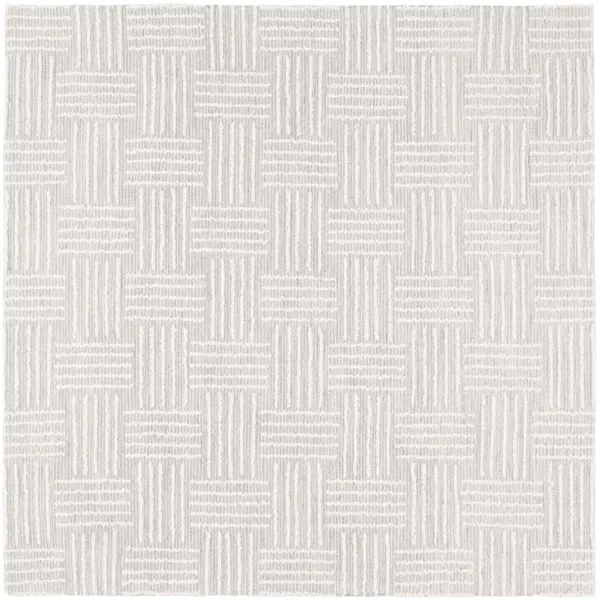 Willa Hand Tufted Rug, Light Grey/Ivory