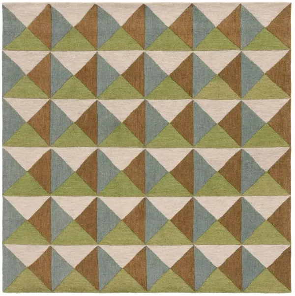 Flora Hand Tufted Rug, Beige/Green