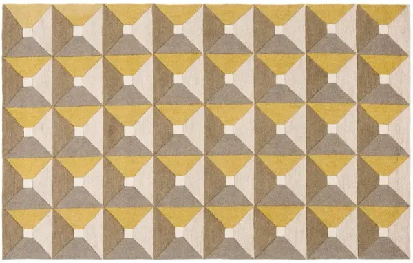 Faye Hand Tufted Rug, Grey/Gold