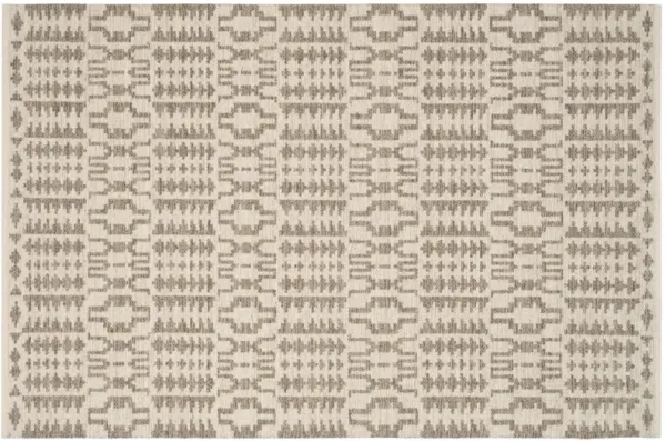 Adele Hand Woven Rug, Ivory/Grey