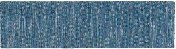 Archie Hand Woven Rug, Blue/Black