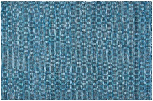 Archie Hand Woven Rug, Blue/Black