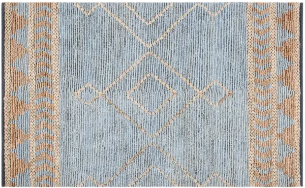 Tweed Hand Woven Rug, Natural/Blue
