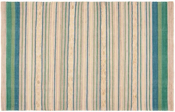 Atlas Hand Woven Rug, Natural/Green