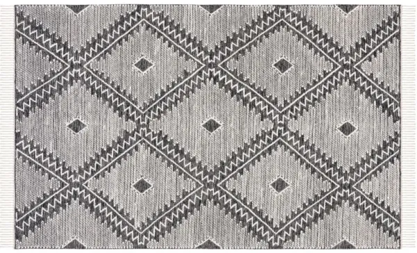 Skye Flatweave Wool Rug, Ivory/Black
