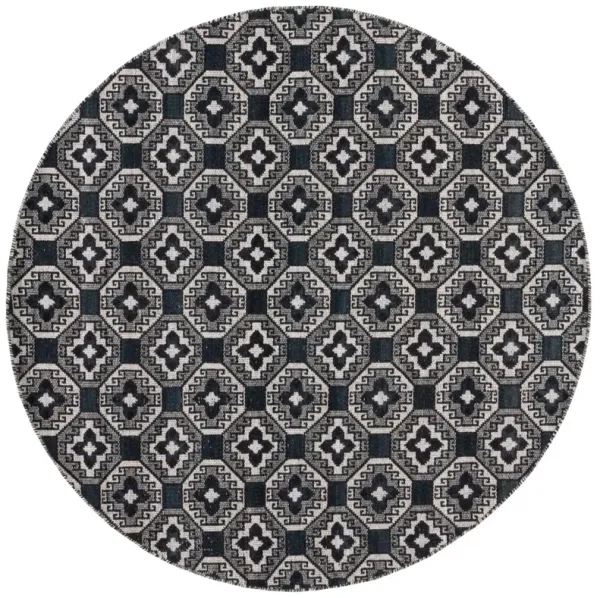 Kensington Flatweave Wool Rug, Black